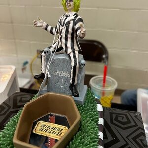 Scentsy Beetlejuice Warmer with Black and White Stripes- Brand New